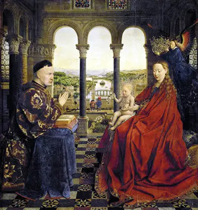 The Rolin Madonna (La Vierge au Chancelier Rolin) Jan van Eyck